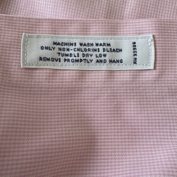 Brooks Brothers Regent Button down Long sleeve Pink Size 17 Supima cotton Office - Picture 7 of 8